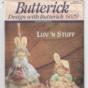 Butterick 6029 Luv 'n Stuff Pattern for Mommy Bunny & Babies 1992